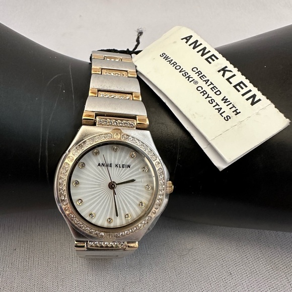 Anne Klein women’s watch new with tags silver and gold tone Swarovski crystals - Picture 1 of 6